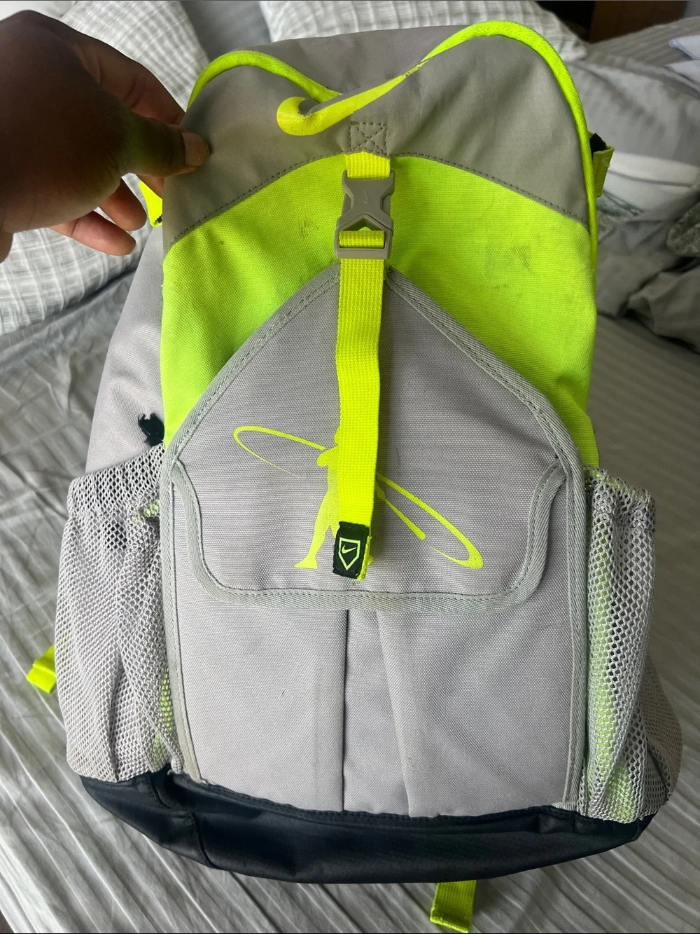Nike Swingman Men’s Backpack in Neon Yellow and Light Gray (Baseball)